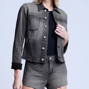 L’Agence Jenelle Raw Hem Casual Comfortable Denim Jacket